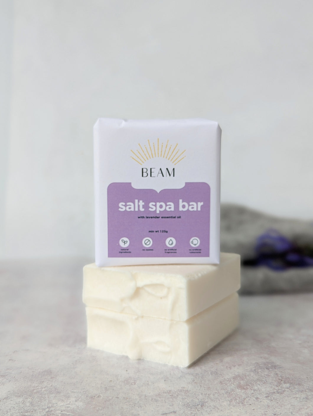 Salt spa soap with lavender