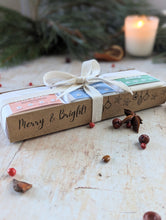 Load image into Gallery viewer, Merry &amp; Bright soap trio
